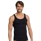 SCHIESSER Herren Unterhemd - Sport-Jacke, ohne Arm, Original Feinripp, einfarbig, Schwarz 2XL