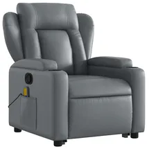 vidaXL Massagesessel mit Aufstehhilfe Kunstleder 94,5 x 100 x 94,5 cm Grau