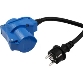 McPower CEE-Adapter auf Schutzkontakt-Stecker McPower, 1,5m H07RNG 3G2,5, 230V, IP44
