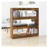 vidaXL Bücherregal/Raumteiler Räuchereiche 100×30×103 cm