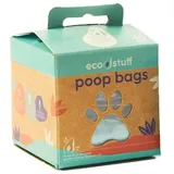 ecostuff | Hundekotbeutel, kompostierbare, biologisch abbaubare, spülbare und wasserlösliche Haustierabfall-Duftrolle, 40 Kotbeutel für Hunde, 100 % umweltfreundlich, extra dicke und starke Beutel.