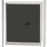BISLEY Universal Flügeltürenschrank abschließbar - Stahlschrank mit 3-Punkt-Schloss & Flügeltüren - Aktenschrank aus Metall mit 1 Fachboden für 2