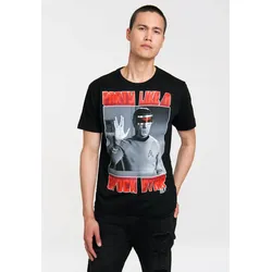 T-Shirt LOGOSHIRT "Spock", Herren, Gr. XS, schwarz, 100% Baumwolle, bedruckt, casual, normal, Rundhals, Kurzarm, Shirts, mit hochwertigem Siebdruck