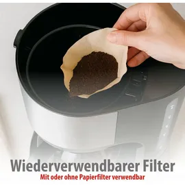 Alpina Kaffeemaschine Filtermaschine 1,25L/10 Tassen schwarz/grau