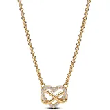 Pandora Funkelnde Unendlichkeits-Herz Collier-Halskette 362666C01-50 Damen-Kette Funkelndes Goldfarben