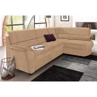 sit&more Ecksofa SIT & MORE "Pandora L-Form", braun (macchiato), B:251cm H:91cm T:176cm, Luxus-Microfaser ALTARA NUBUCK (100% Polyester);Luxus-Microfaser ALTARA NUBUCK (100% Polyester);Luxus-Microfaser (100% Polyester), Sofas, Ecksofa, wahlweise mit Bettfunktion