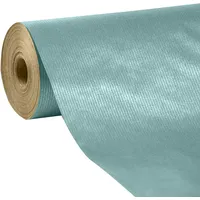 Clairefontaine 507578C - Rolle Geschenkpapier Kraft 60g, 50x0,70m, Perlmutttürkis, Eurowrap, 1 Rolle