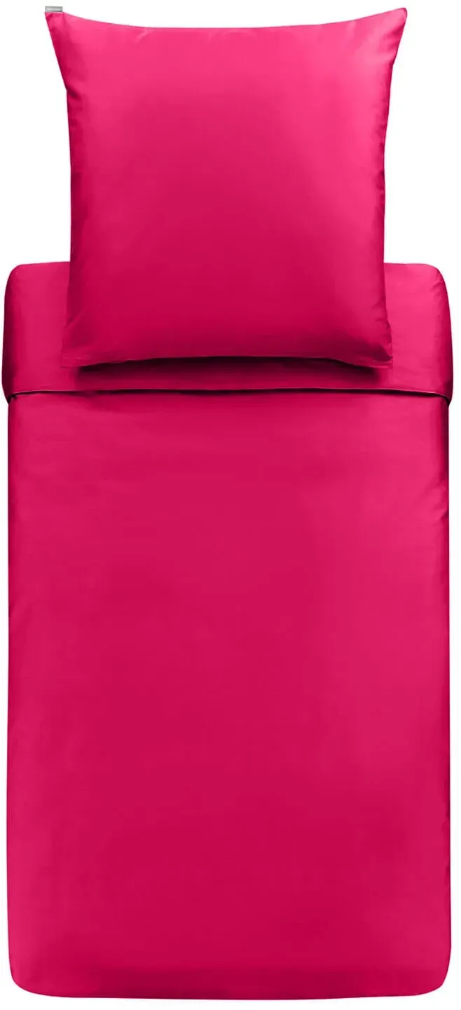 Bassetti Mako-Satin Bettwäsche Uni Bettbezug einzeln 200x200 cm | fucsia-1180 - pink