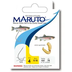 Maruto Brassenhaken gunsmoke, Angelhaken mit Vorfach Länge: 70 cm