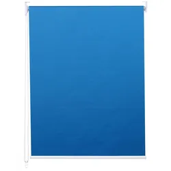 Rollo MCW-D52, Fensterrollo Seitenzugrollo Jalousie, Sonnenschutz Verdunkelung blickdicht 80x160cm ~ blau