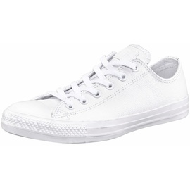 Converse Sneaker CONVERSE "Chuck Taylor Basic Leather Ox Monocrome" Gr. 39,5, weiß Schuhe Bekleidung