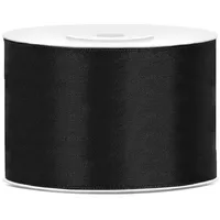 Partydeco Satin Geschenkband schwarz, 25m 50mm breit