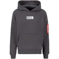 Alpha Industries Metal Plate Kapuzenpullover Vintage Grey L