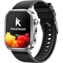 knauermann PRO 4 Rund 47 mm Schwarz Silikonband Schwarz