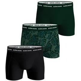 Björn Borg Boxershorts 3 Einheiten Schwarz/Grün XXL