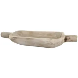 Chic Antique Handgefertigtes Holz-Tablett mit Henkel, H10/L66/B24