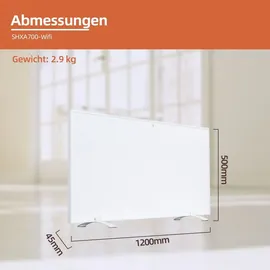 SHX SHXA700-WIFI Infrarotheizung weiß