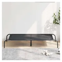 vidaXL Hundecouch Erhöht 130 x 80 cm Schwarz