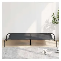vidaXL Hundecouch Erhöht 130 x 80 cm Schwarz
