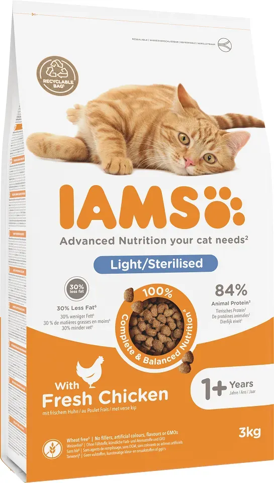 IAMS For Vitality Adult sterilised Chicken 3 kg