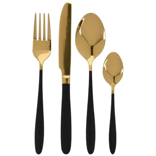 Ta Collection Ta Collection Besteckset 16-teilig - Schwarz mit Gold