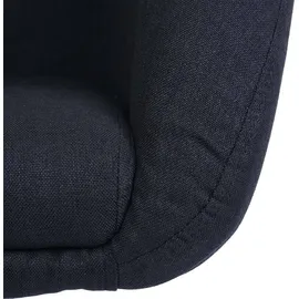 MCW 6er-Set Esszimmerstuhl MCW-F19, Küchenstuhl Drehstuhl Loungesessel, drehbar höhenverstellbar ~ Stoff/Textil anthrazit