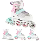 Nils Extreme 4in1 Inliner Eishockey Kufe Beverly Rosa 39-43