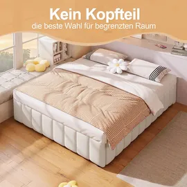 Merax Polsterbett 140 x 200 cm Beige