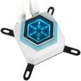 Silverstone SST-PF240W-ARGB-V2 - PermaFrost Premium-Wasserkühler, zweifach einstellbare 120-mm-PWM, ARGB, Intel/AMD, weiss