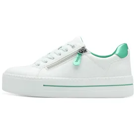 Jana Plateau-Sneaker Weiß/Grün 39