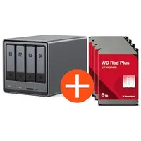 UGREEN NASync DXP4800 NAS System 4-Bay inkl. 4x WD NAS HDD - TB