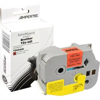 Ampertec P-Touch Band kompatibel zu TZe-461 schwarz auf rot