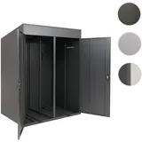 2er-Fahrradgarage HWC-H66b, Fahrradbox Fahrradunterstand abschließbar Metall 213x158x125cm ~ anthrazit