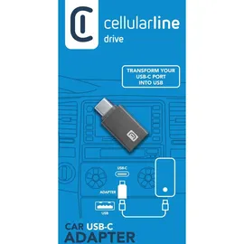Cellular Line USB-A auf USB-C Adapter Schwarz