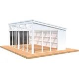 Palmako Pavillon Nova, inkl. Front- und Seitenverglasung, ca. B617/H288/T397 cm, weiß,