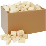 Floranica Holzklötze 10kg, Brennholz Kaminbriketts, Holz zum Heizen, Bastelholz für DIY Projekte Anzündholz, Holzbriketts für Kamin Anzündholz, Brennholz
