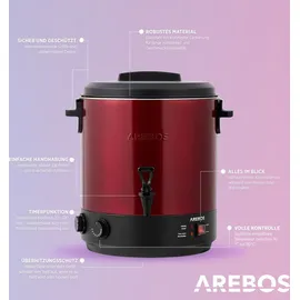 Arebos Einkochautomat 28 l rot