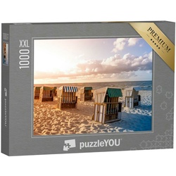puzzleYOU Puzzle Puzzle 1000 Teile XXL „Zinnowitz, Ostsee, Deutschland“, 1000 Puzzleteile, puzzleYOU-Kollektionen Ostsee, Strandkörbe