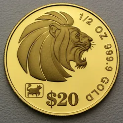 Goldmünze 1/2oz Lion (Singapur)