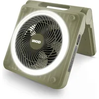 Unold Akku-Solarventilator Camping Ø 20 cm 5 Geschwindigkeitsstufen grün