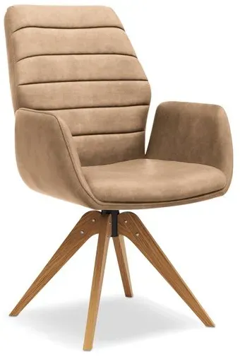 2er-Set MAISON Stuhl Midland Stoff Braun Trüffel