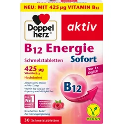 DOPPELHERZ B12 Energie Sofort Schmelztabletten 30 St