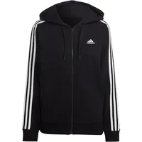 Adidas Essentials 3-Streifen French Terry Regular Kapuzenjacke Black / White 2XS