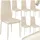 Tectake Esszimmerstuhl Kunstleder beige