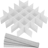 ruhhy Schubladen-Organizer 4er-Schubladenteiler-Set Anpassbar Verstellbar Erweiterbar 7 cm Hoch 21707