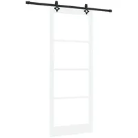 vidaXL Schiebetür ORKDAL Weiß und Schwarz 93 x 232 cm 3332180