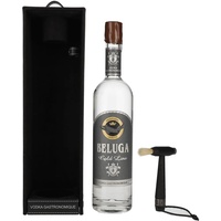 Beluga Gold Line Vodka Montenegro 40% Vol. 0,7l in Geschenkbox in Lederoptik mit Pinsel