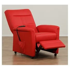 sit&more TV-Sessel Charlie Altara Nubuck 76 x 103 x 91 cm Rot mit Motor und Aufstehhilfe