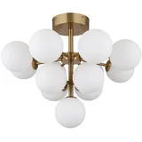 GLOBO Deckenleuchte Deckenlampe Wohnzimmerleuchte Gold Glaskugeln 13-Flammig d 56 cm