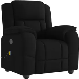 vidaXL Massagesessel 4015712 Polyester 55 x 102 x 55 cm Schwarz mit Fernbedienung